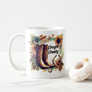 Tasse Boots Tournesol Cowgirl Country