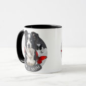 Tasse Border Collie Maman – Cadeau de tasse de caf (Devant gauche)