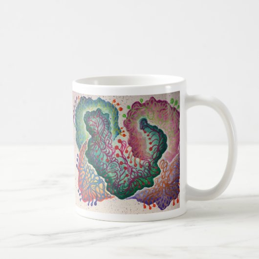 Tasse botanique d'aquarelle de souffle (Droite)