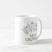 Tasse botanique de fleurs sauvages "Continuez à gr (Devant droit)
