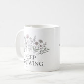Tasse botanique de fleurs sauvages "Continuez à gr (Devant gauche)