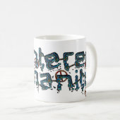 Tasse brisée de logo d'humanité (Devant droit)