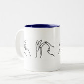 Tasse britannique de langue des signes de "amour" (Devant gauche)
