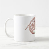 Tasse Brown de dessin d'encre de cor de harmonie (Gauche)