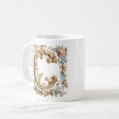 Tasse 'C' initiale baroque pour une princesse du c (Devant gauche)