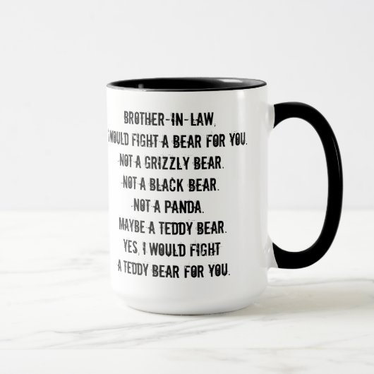 Tasse Cadeau Drôle pour Beau-Frère (Droite)