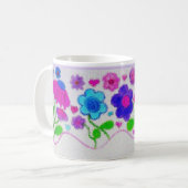 Tasse Cadeau Fleurs Aquarelle (Devant gauche)