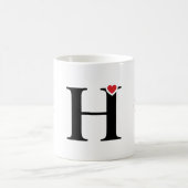 Tasse cadeau lettre H - Tasse initiale monogramme (Centre)