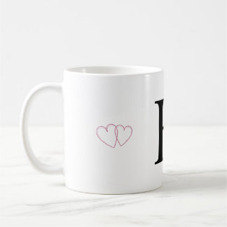 Tasse cadeau lettre H - Tasse initiale monogramme