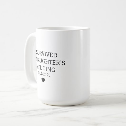 Tasse Cadeau pour Mère 'J'ai Survécu au Mariage de (Devant gauche)