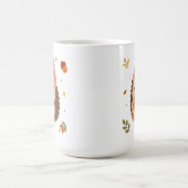 Tasse Café Aquarelle Hérisson Automne Mignon (Centre)