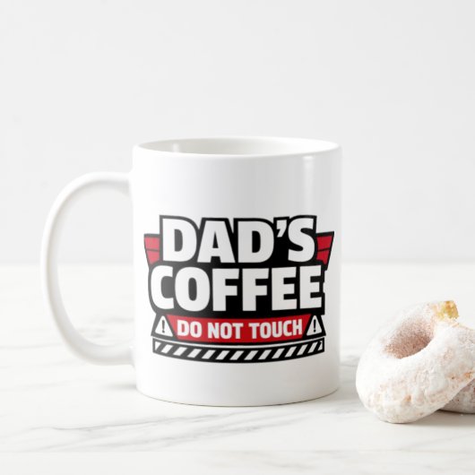 Tasse 'Café de Papa Ne Touchez Pas' (Avec donut)