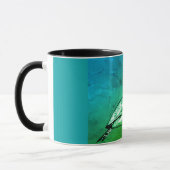 Tasse Café Deux Tons Tortue de Mer Originale Art (Gauche)
