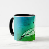 Tasse Café Deux Tons Tortue de Mer Originale Art (Devant gauche)