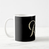 Tasse café écriture or blanc Ruth (Gauche)