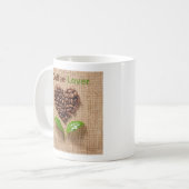 Tasse Café en Grains & Feuilles Vertes (Devant gauche)
