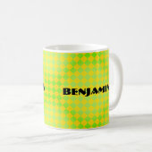 Tasse Café Harlequin Jaune Citron Vert Rétro 90 (Devant droit)