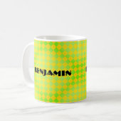 Tasse Café Harlequin Jaune Citron Vert Rétro 90 (Devant gauche)