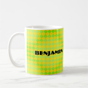 Tasse Café Harlequin Jaune Citron Vert Rétro 90