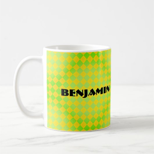 Tasse Café Harlequin Jaune Citron Vert Rétro 90 (Gauche)