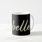 Tasse café Isabelle or blanc écriture (Devant droit)