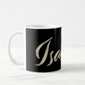 Tasse café Isabelle or blanc écriture (Gauche)