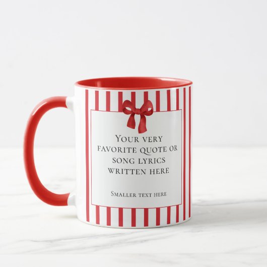Tasse Café Ruban Rayure Rouge (Gauche)