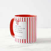 Tasse Café Ruban Rayure Rouge (Devant gauche)