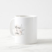 Tasse Caffeine & Calm – Design de citation minimal (Devant gauche)