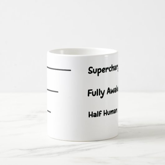 Tasse Caffeine Meter – Niveaux de café pour chaque (Centre)