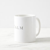 Tasse Calme – Conception de typographie minimale (Devant droit)