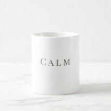 Tasse Calme – Conception de typographie minimale
