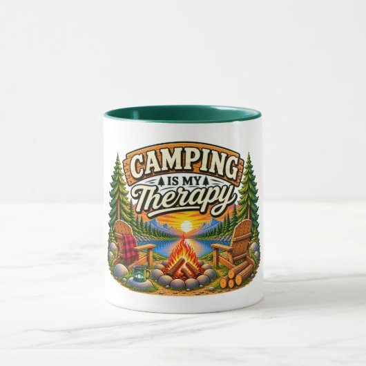 Tasse Camping est ma thérapie (Centre)