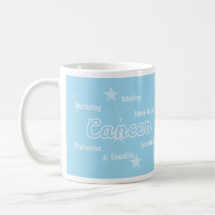Tasse Cancer Bleu Aquarelle Astrologie Signe du Zo