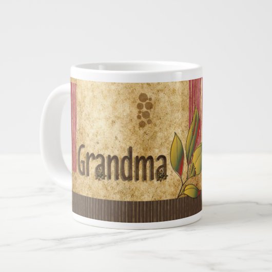 Tasse Caneca De Café Grande GRANDMA Vintage (Devant gauche)