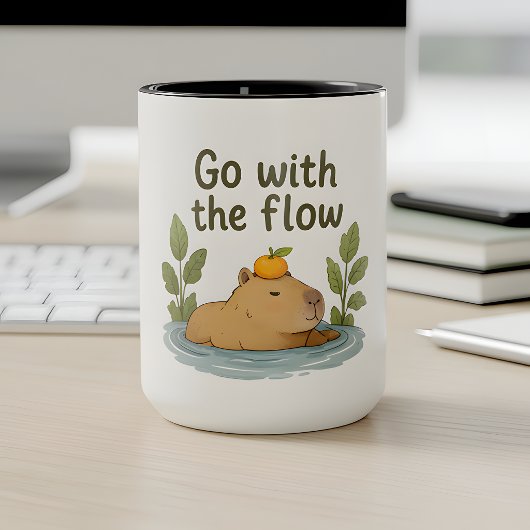 Tasse Capybara « Suivre le courant » – Douce et dé