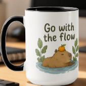 Tasse Capybara « Suivre le courant » – Douce et dé