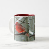 Tasse cardinale rouge gaie (Devant gauche)