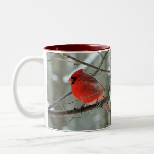 Tasse cardinale rouge gaie (Gauche)