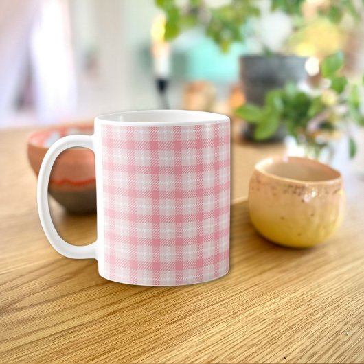 Tasse carreaux rose