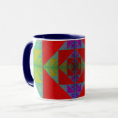 Tasse carrée de RVB Sierpinski (Devant gauche)