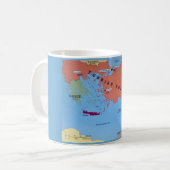 Tasse Carte Colorée de l'Empire Turc (Devant gauche)