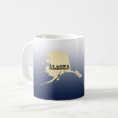 Tasse - Carte de l'État de l'Alaska avec ville (Devant gauche)