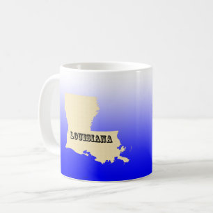 Tasse - Carte de l'État de Louisiane avec ville