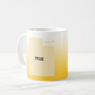 Tasse - Carte de l'État de l'Utah avec ville