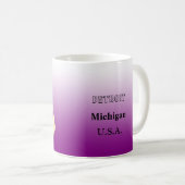 Tasse - Carte de l'État du Michigan avec ville (Devant droit)