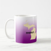 Tasse - Carte de l'État du Michigan avec ville (Gauche)