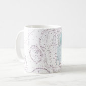 Tasse carte nautique de Barbuda (Devant gauche)