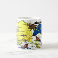 Tasse carte postale de l'État d'Alaska