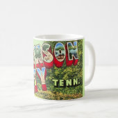 Tasse carte postale de salutations Johnson City TN (Devant droit)
